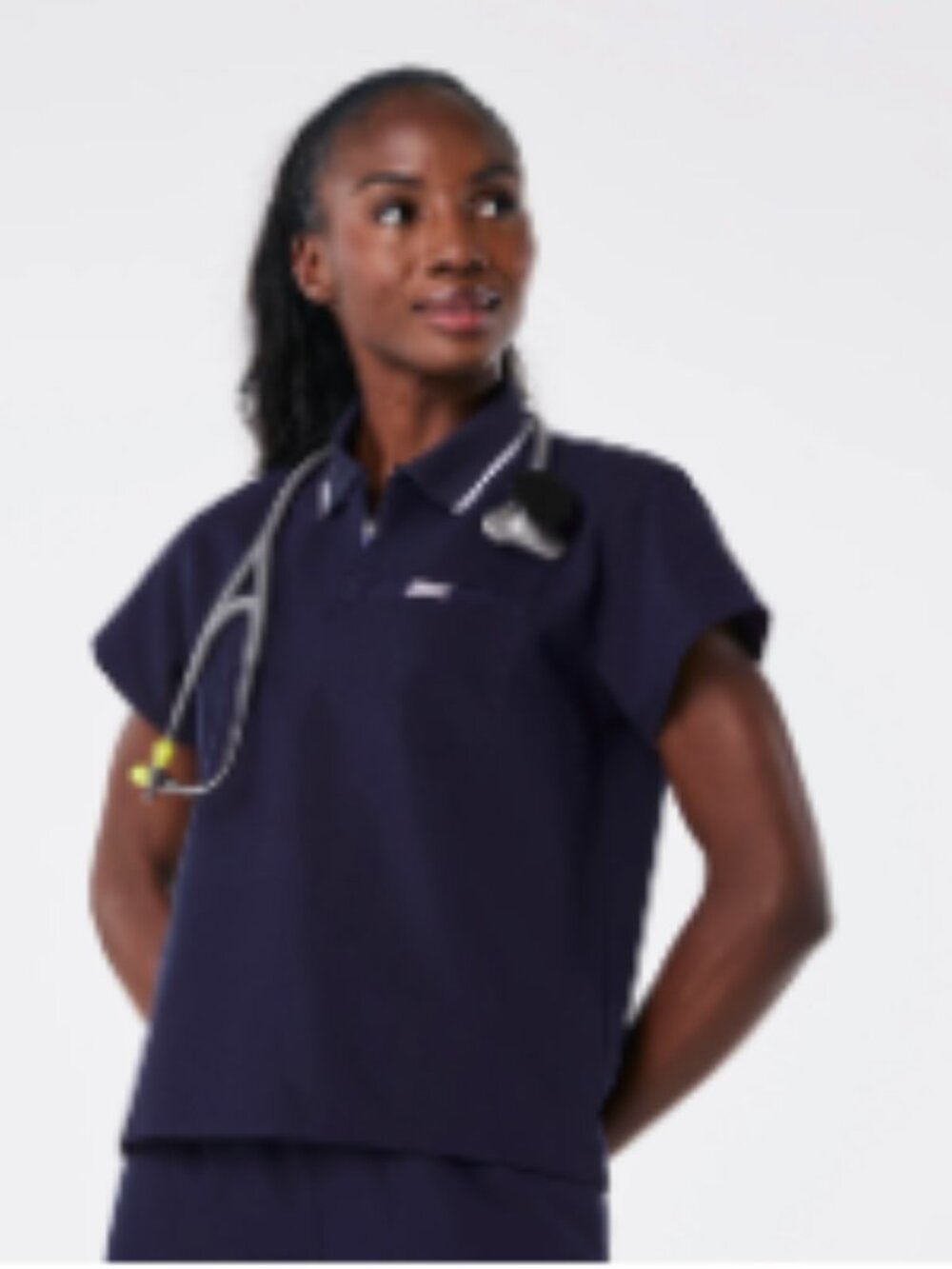 Figs - Navy Hope Relaxed Polo